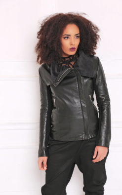 Black Leather Coat, Black Jacket, Women Coat, Winter Jacket, Gothic Clothing, Maxi Coat, Women Jacket, Warm Jacket, Long Coat, A3066