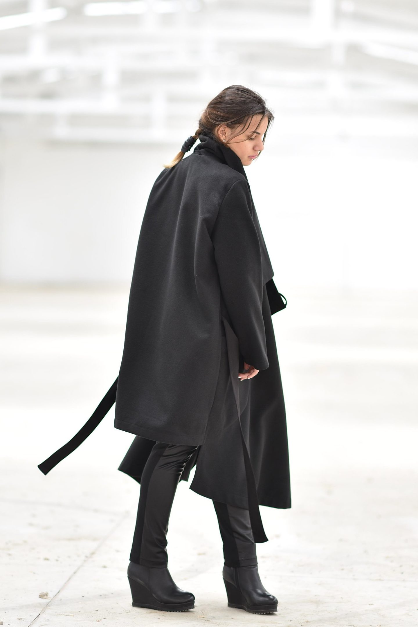 Asymmetrical Wool Coat in Black, Winter Coat Women, Wool Coat, High Collar Wool  Coat, Plus Size Coat, Womens Autumn Winter Outfit C987 -  Canada