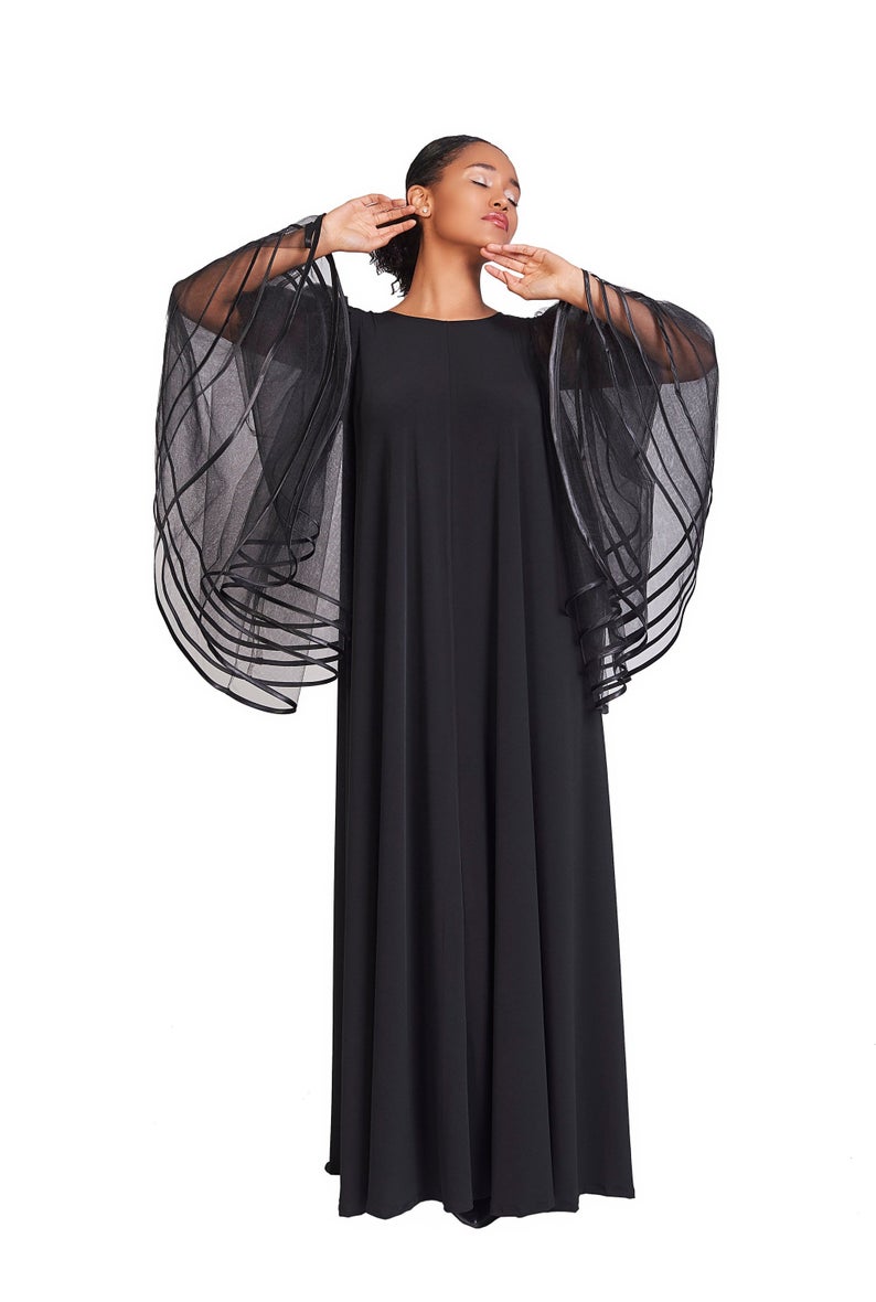 Long Dress With Extravagant Sleeves - ALLSEAMS