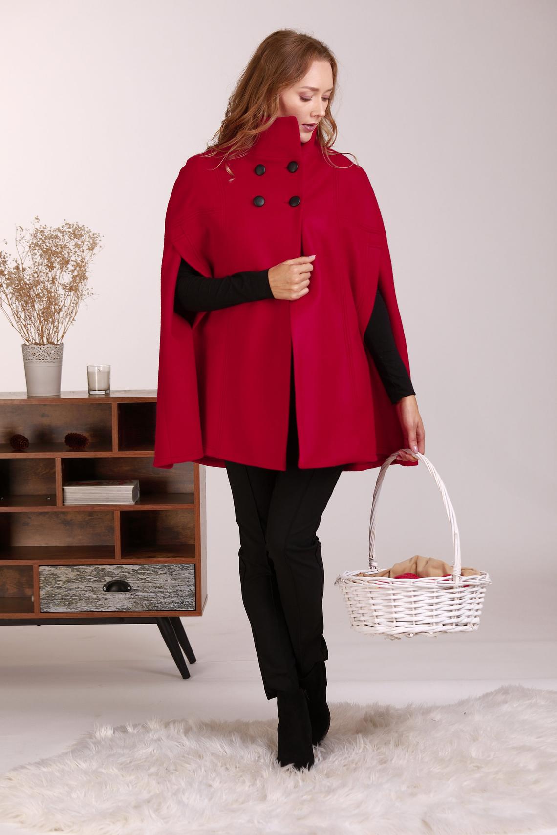 【amiur】cape design poncho coat