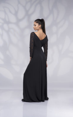Formal Gown With Lace Sleeves