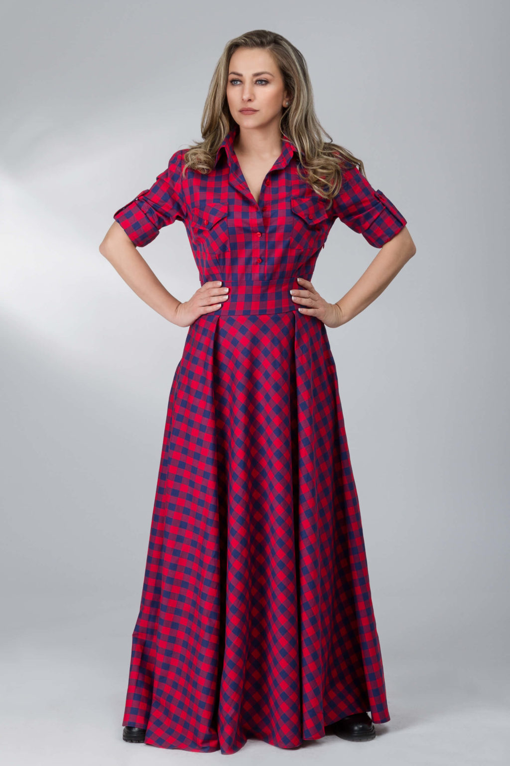 Maxi Plaid Dress ALLSEAMS