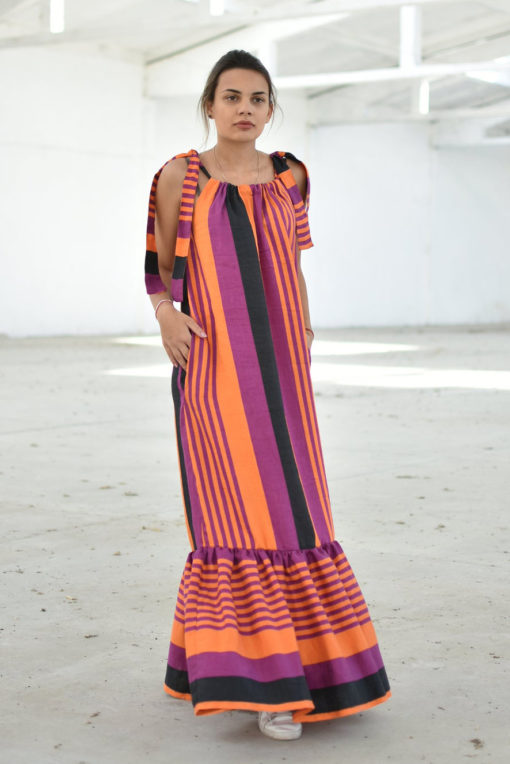 Linen Striped Dress - ALLSEAMS