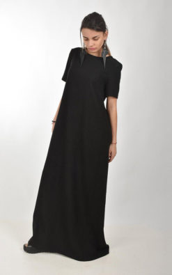 Maxi Dress With Short Sleeves