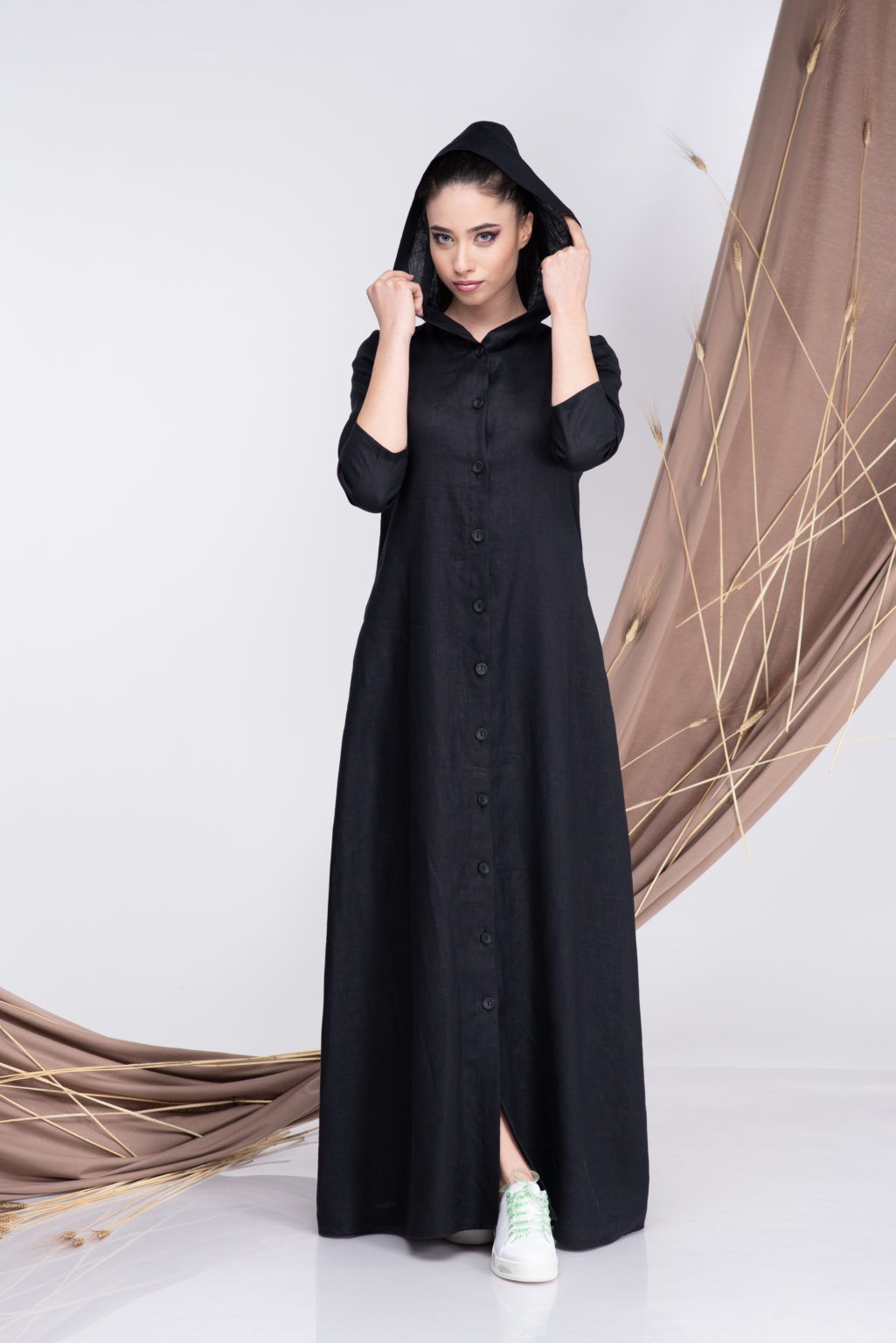 Hooded Kaftan With Buttons ALLSEAMS