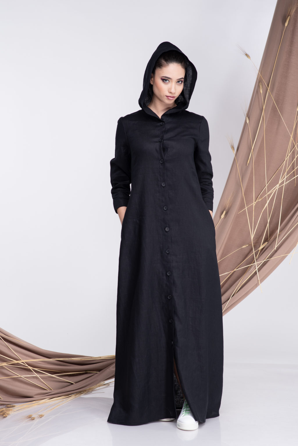 Hooded Kaftan With Buttons ALLSEAMS