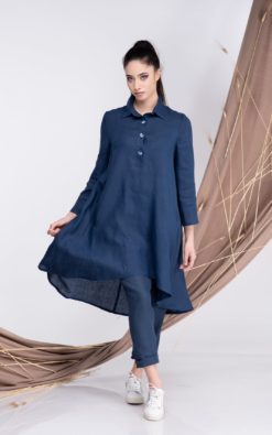 Linen Set - Maxi Tunic And Pants