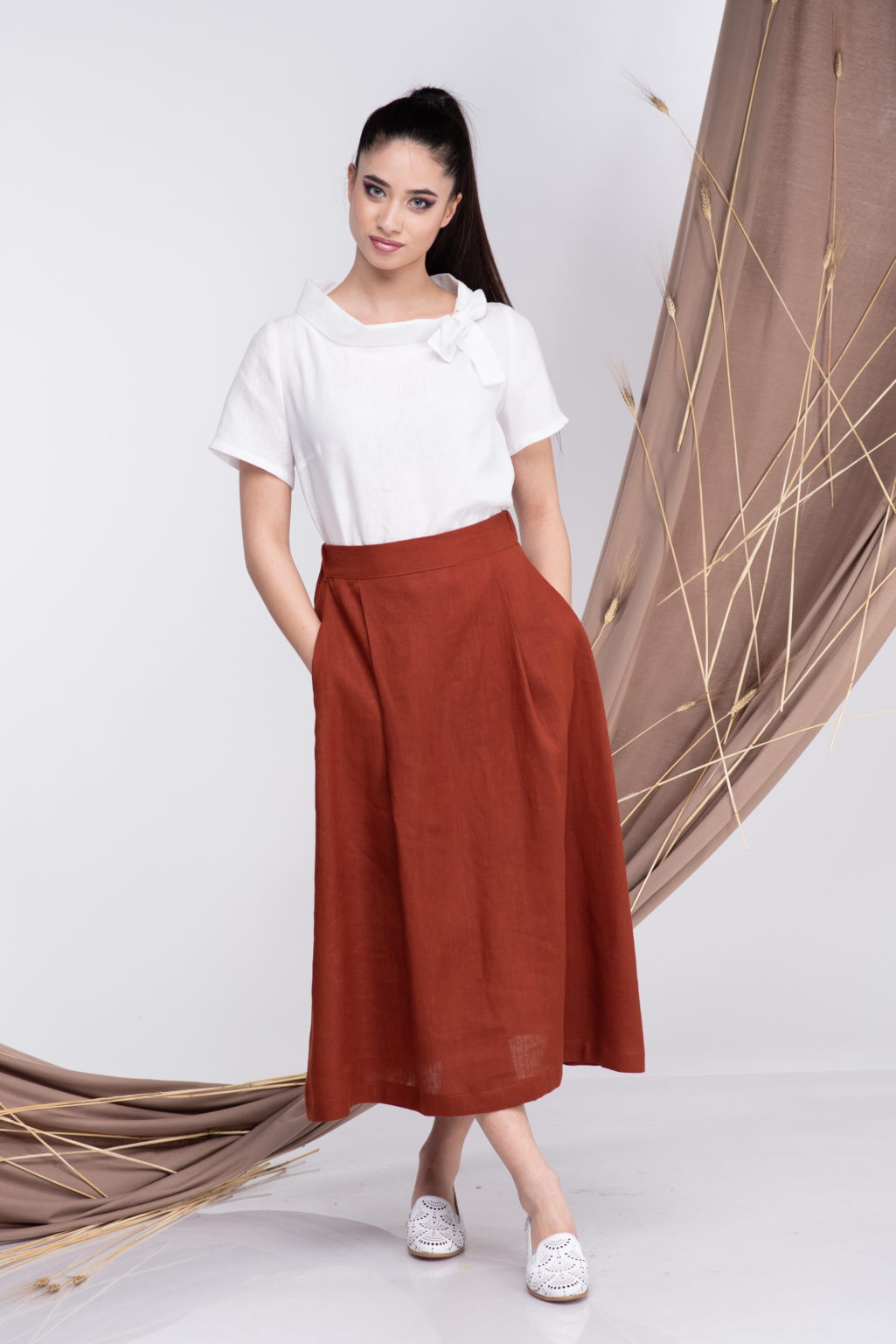 Linen Set - Skirt And Top - ALLSEAMS