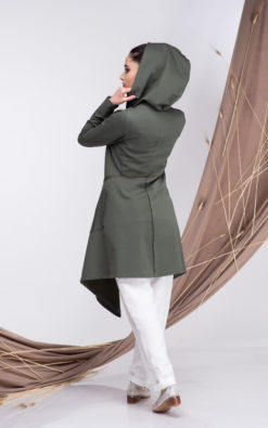 Cardigan Women, Hooded Jacket, Plus Size Cardigan, Assymetrical Jacket, Elven Hoodie, Hooded Cardigan, Pixie Hoodie, ElvenForest, Jacket with Zipper, Elven Clothing, Khaki Jacket, Festival Clothing, Gothic Trench Coat