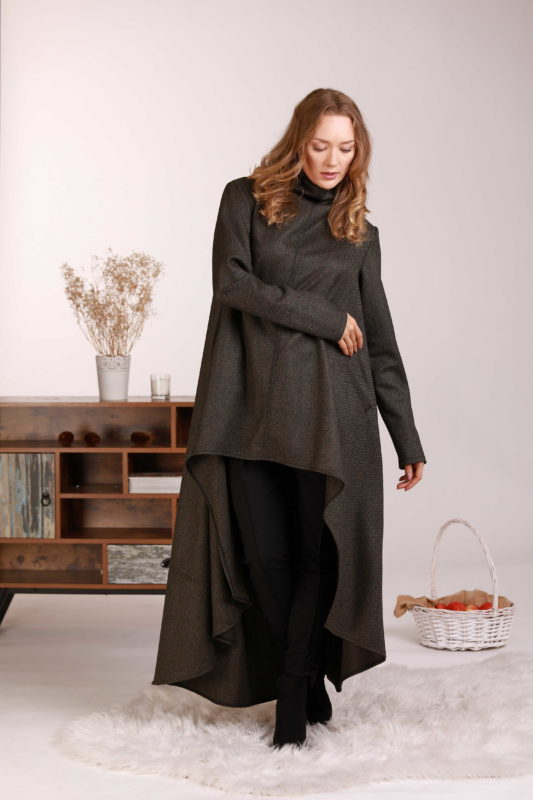 Asymmetrical Wool Dress - ALLSEAMS