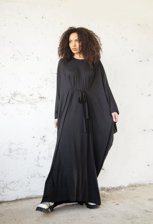 Black Kaftan Dress, Abaya Dress, Black Maxi Dress, Plus Size Clothing, Oversize Kaftan, Dress For Women, Black Gothic Dress, Fall Dress
