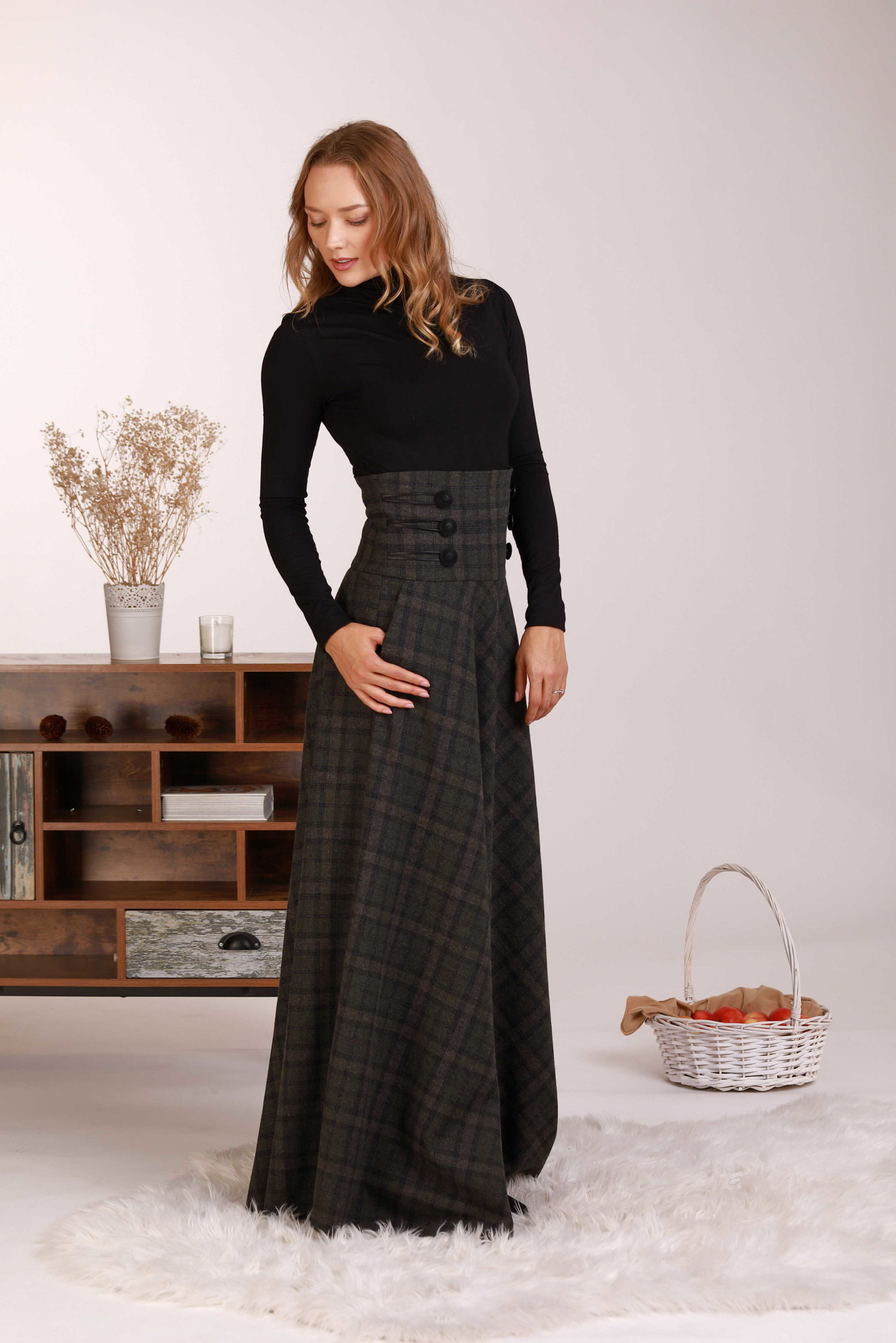 High Waist Wool Skirt - ALLSEAMS