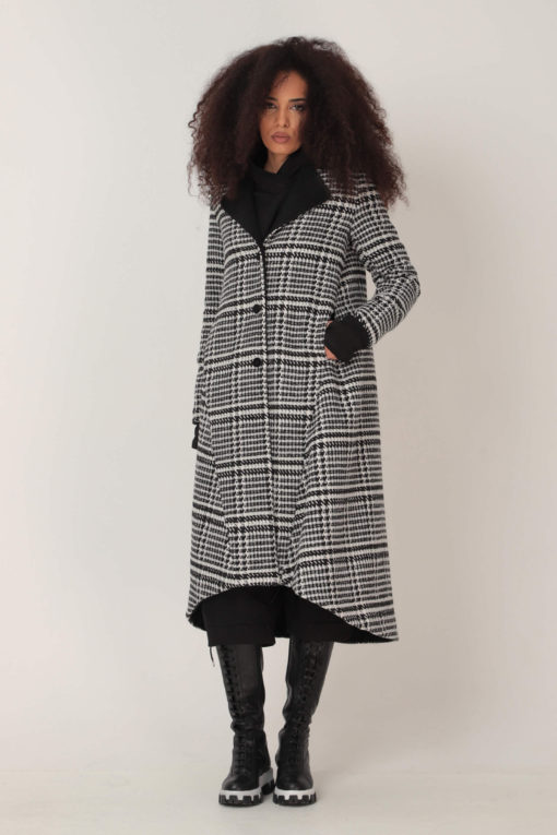 Winter Wool Coat, Women Winter Coat, Wool Warm Coat, Check Coat, Plus Size Clothing, Plaid Coat, Long Coat, Tartan Coat, Maxi Coat, Adeptt