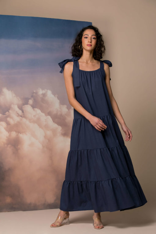 Navy Blue Linen Dress, Linen Maxi Dress, Linen Summer Dress, Maxi Summer Dress, Linen Clothing, Maxi Linen Dress, Plus size Linen Dress