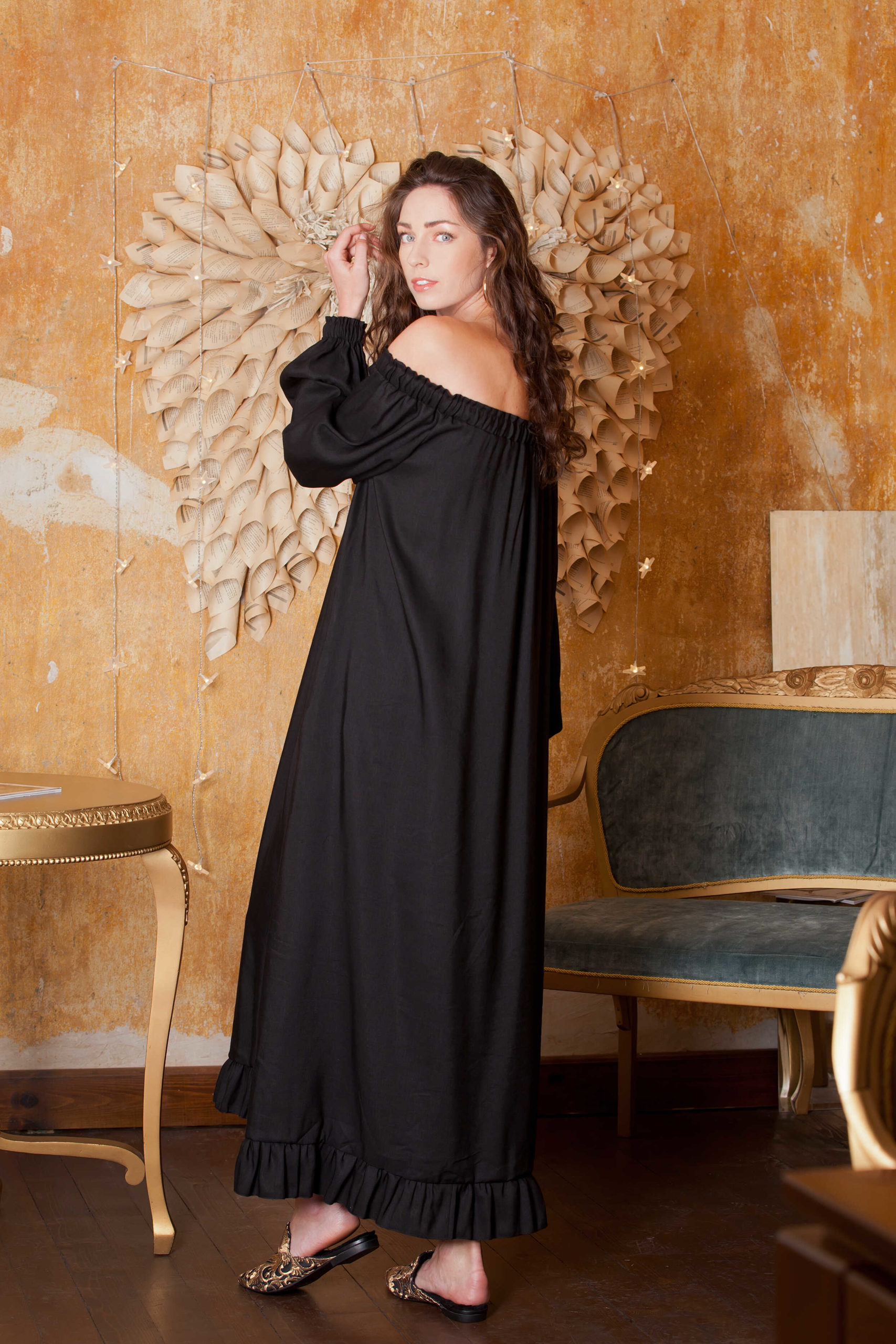 dress 55797 ETTA Black cotton - Boho-Chic Clothing