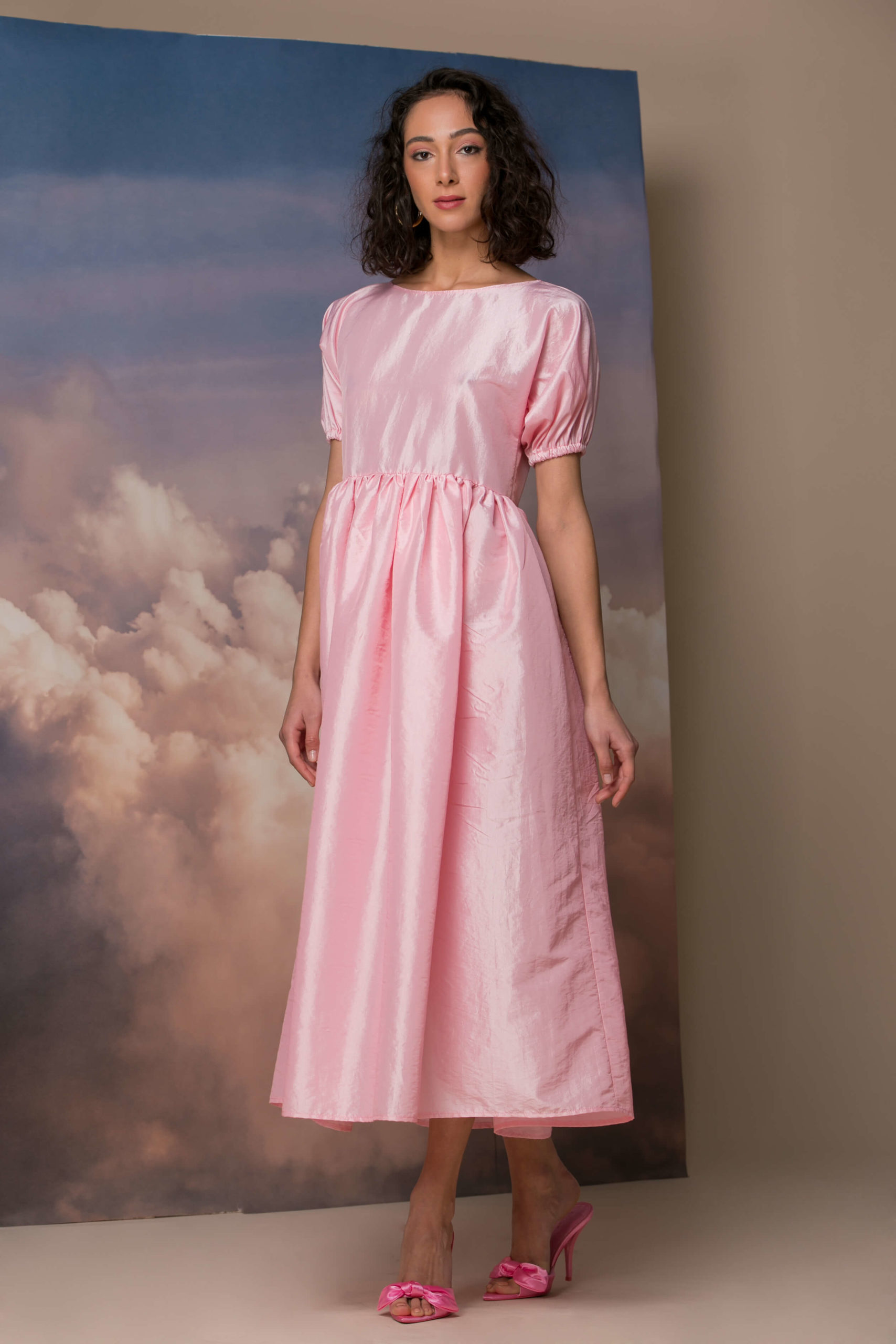 Pink Taffeta Dress - ALLSEAMS