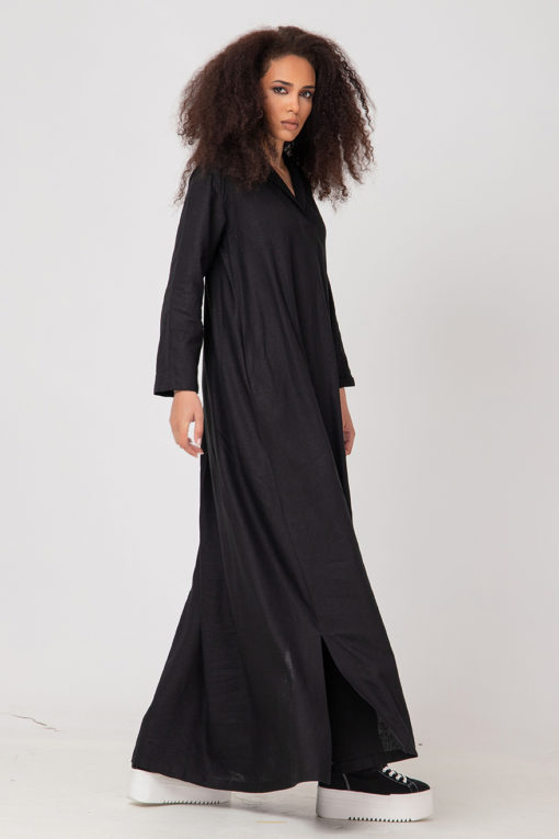 Linen Summer Dress, Plus Size Linen Dress / VARAH /, Linen Clothing, Linen Kaftan, Linen Abaya Dress, Linen Caftan, Gothic Linen Dress
