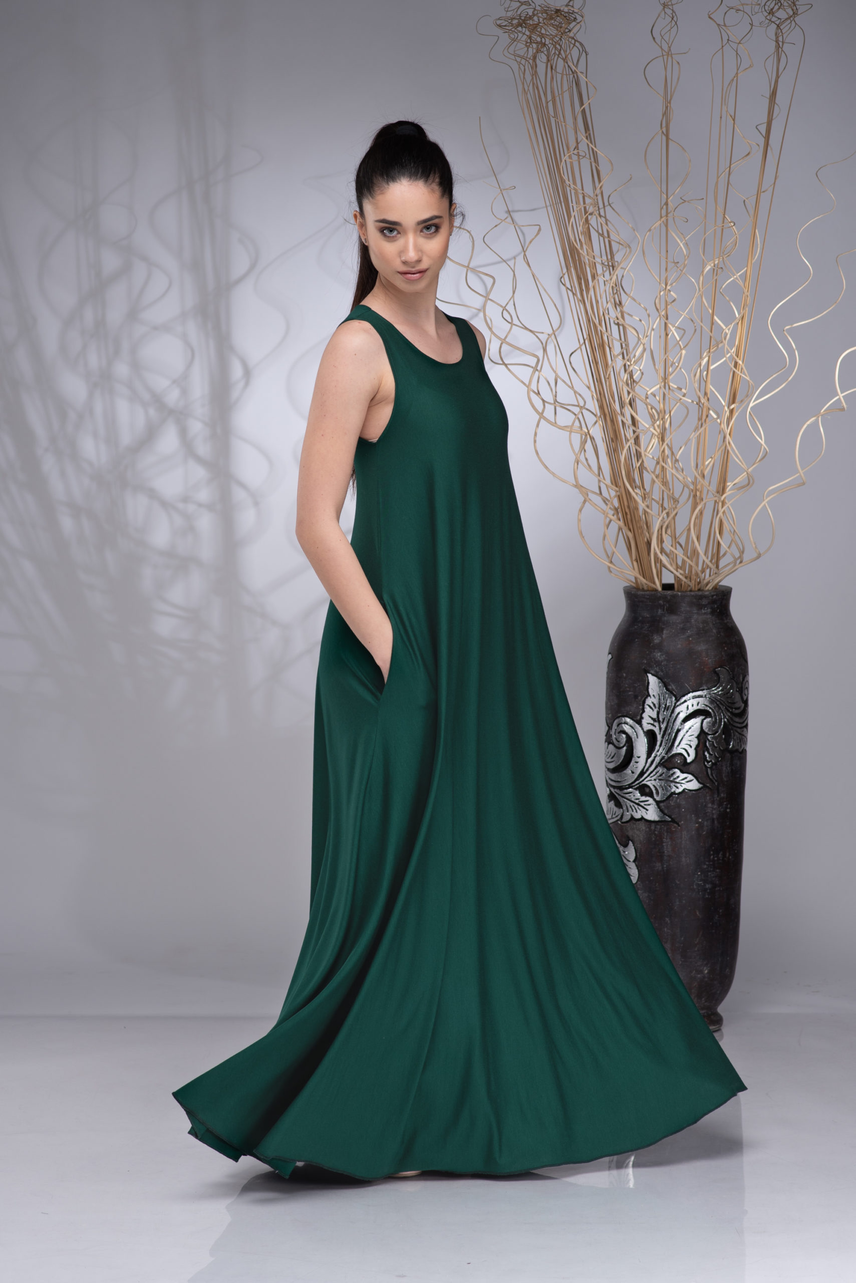 Empire Waist Maxi Chiffon Ruffle Sleeve Evening Dress for Women -  Ever-Pretty US