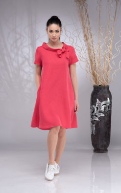 Linen Dress for Women, Linen Wedding Dress, Knee-Length Dress, Linen Boho Dress Short Sleeve, Linen Summer Dress,