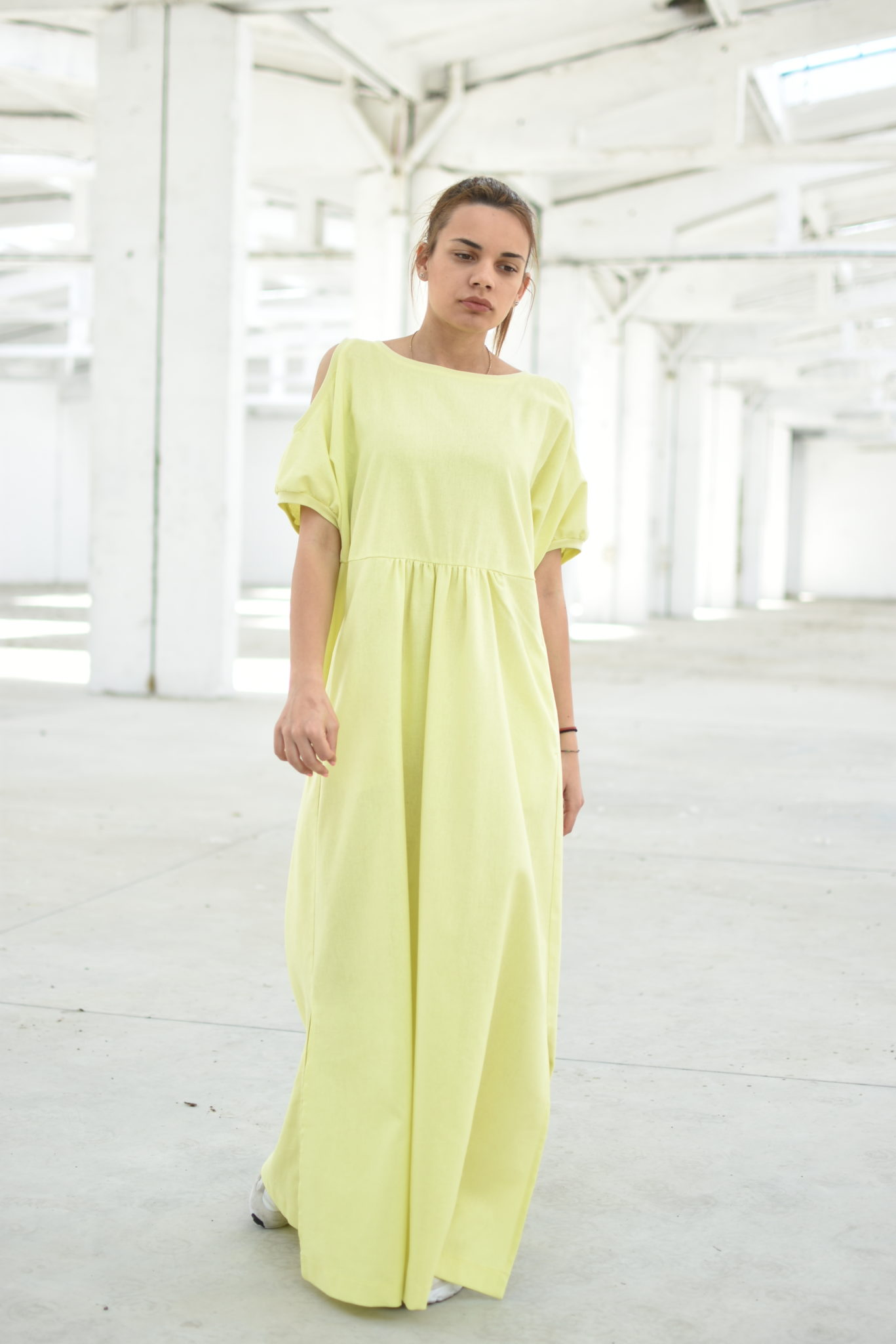 Short Sleeve Dress With Slits - ALLSEAMS