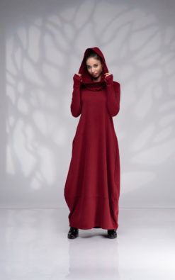 Winter Maxi, Wool, Loose, Long Sleeve Dresses - ALLSEAMS