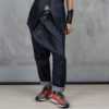 Women's Blue Denim Harem Pants - Loose Fit & Avant Garde